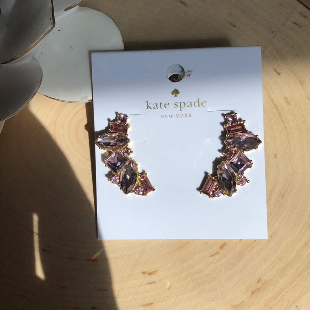 NWT KATE SPADE LILAC PETAL EARRINGS!!